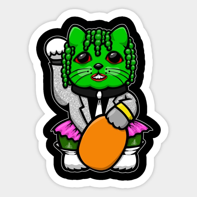 Old Gregg Lucky cat Sticker by yayzus